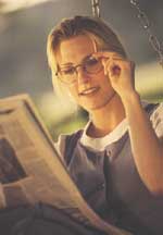 woman reading image